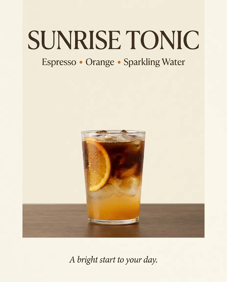 Seasonal Drink Poster example output