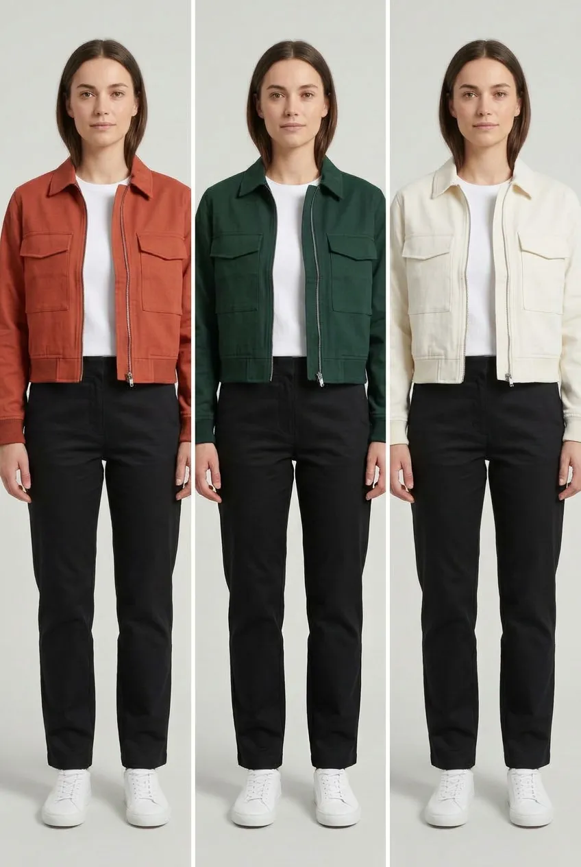 Fashion Jacket Color Variations generated with Nano Banana 2.1