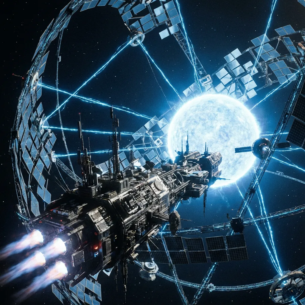 Nano Banana 2 - Dyson Sphere Construction