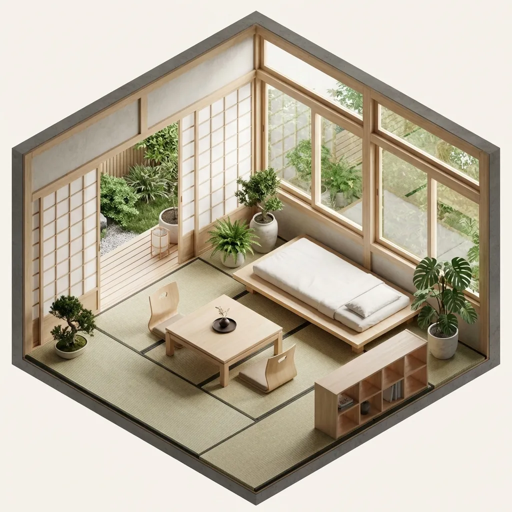 Nano Banana 2 - Isometric Japanese Apartment