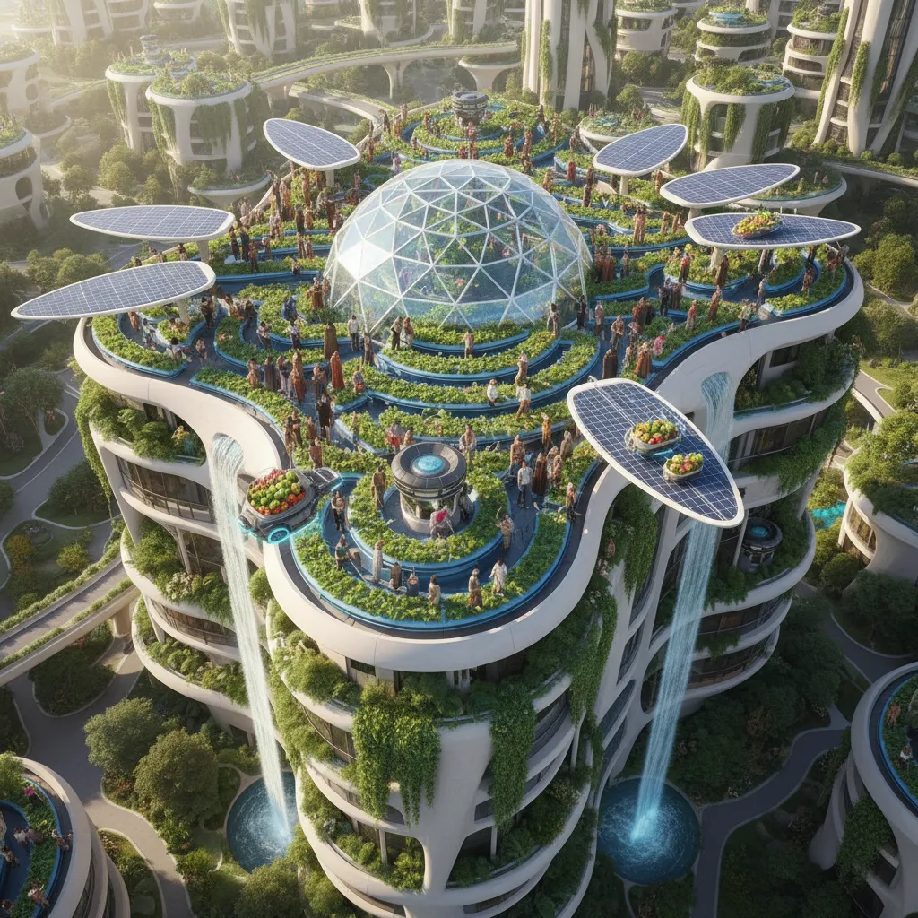 Nano Banana Solarpunk Garden